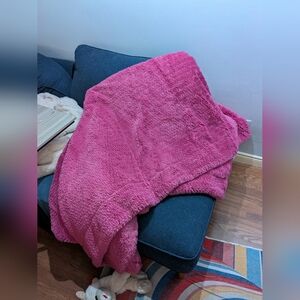 Minky Magenta Pink Fleece Blanket